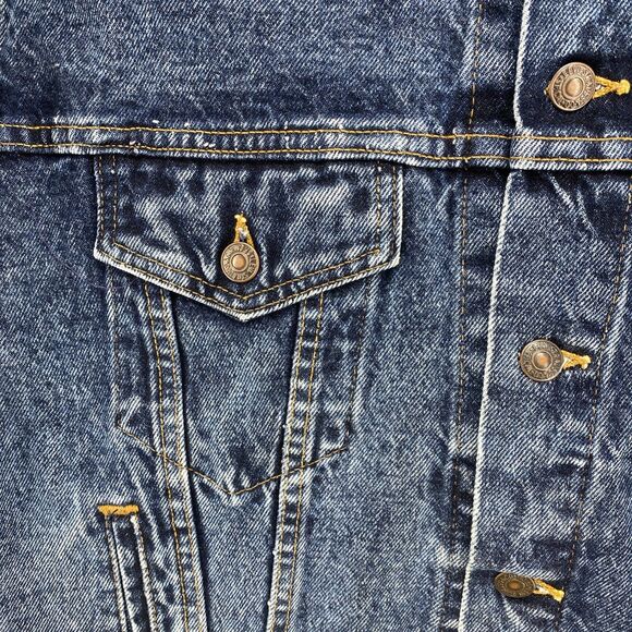Levi's Denim Trucker Jacket Men's Medium Blue 70507 Made in USA Vintage 1980's - Picture 16 of 16